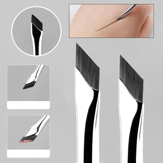 2/5Pc Karsyngirl Lama di aggiornamento Pennello per eyeliner Ultra sottile Pennello per sopracciglia piatto ad angolo fine sotto gli occhi Luogo Pennello per dettagli precisi