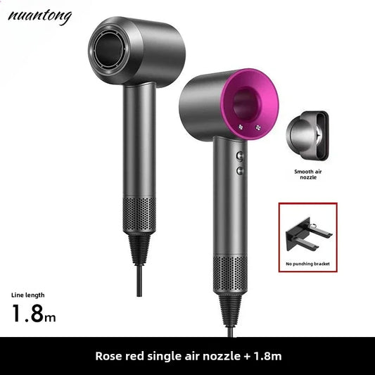 Asciugacapelli professionale 5 in 1, con funzionalità dell'aria calda e fredda: strumento per lo styling leggero e termostatico per capelli lisci